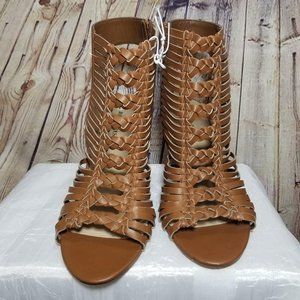 JustFab Brown ABBA Strappy Sandals